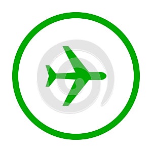 Airplane and circle