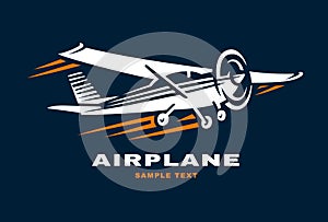 Airplane Club Vector illustration Logo