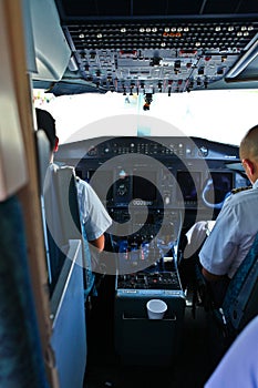 Airplane cockpit