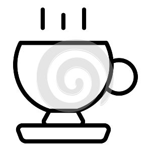 Airplane coffee cup icon outline vector. Plastic paper
