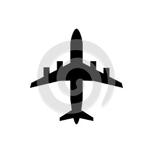 Airplane flat icon vector transportation concept for graphic design, logo, web site, social media, mobile app, ui illustration