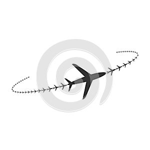 Airplane flight tickets air fly travel takeoff silhouette element vector stock illustration