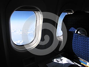 Airplane flight - view from the seat