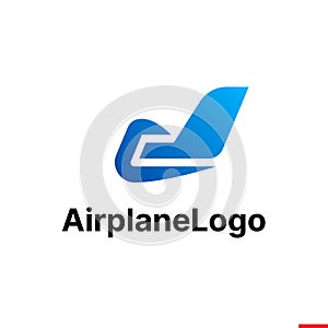 Airplane Fly Fast Travel Logo