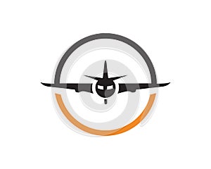 Airplane fly logo and symbols vector template