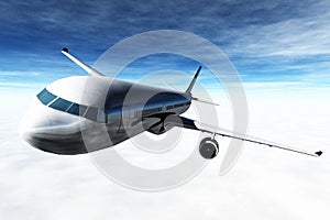 Airplane Flying 3D render