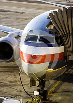 Airplane at gate