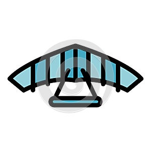 Airplane glider icon vector flat