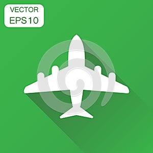 Airplane icon. Business concept plane aircraft pictogram. Vector