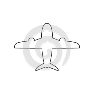 airplane icon. Element of Airport for mobile concept and web apps icon. Outline, thin line icon for website design and development photo