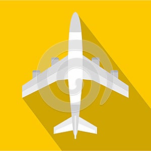 Airplane icon, flat style