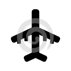 Airplane  icon or logo isolated sign symbol vector illustration