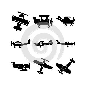 Airplane icon or logo isolated sign symbol vector illustration