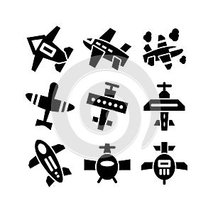 Airplane  icon or logo isolated sign symbol vector illustration