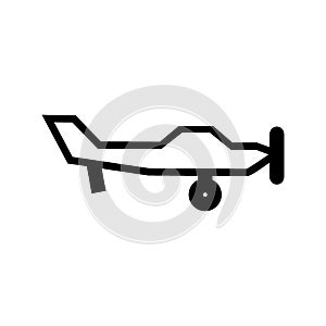Airplane icon or logo isolated sign symbol vector illustration