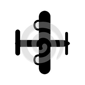 Airplane icon or logo isolated sign symbol vector illustration