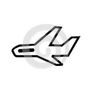 Airplane icon or logo isolated sign symbol vector illustration