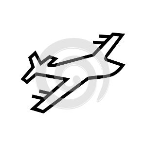 Airplane icon or logo isolated sign symbol vector illustration