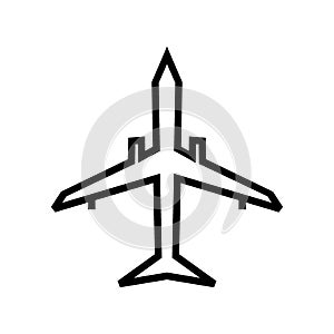 Airplane icon or logo isolated sign symbol vector illustration