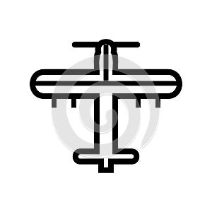 Airplane icon or logo isolated sign symbol vector illustration