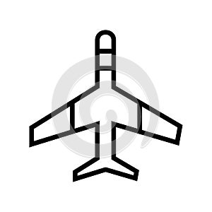 Airplane icon or logo isolated sign symbol vector illustration