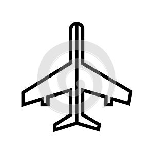 Airplane icon or logo isolated sign symbol vector illustration