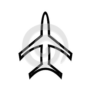 Airplane icon or logo isolated sign symbol vector illustration