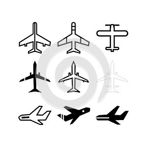 Airplane icon or logo isolated sign symbol vector illustration