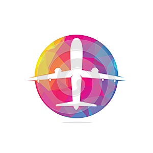 Airplane icon vector illustration design Logo