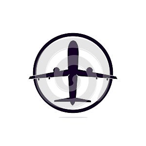 Airplane icon vector illustration design Logo