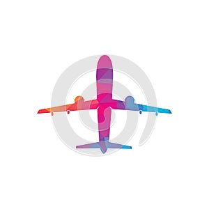 Airplane icon vector illustration design Logo