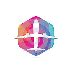 Airplane icon vector illustration design Logo