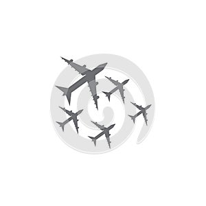 Airplane icon vector illustration design Logo Template