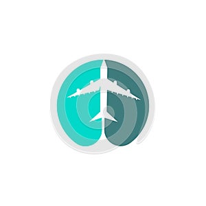 Airplane icon vector illustration design Logo Template