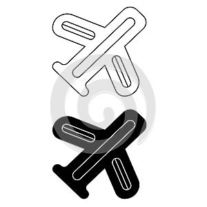 Airplane icon vector logo