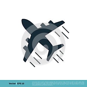Airplane Icon Vector Logo Template Illustration Design. Vector EPS 10