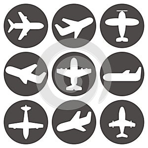 Airplane icons vector