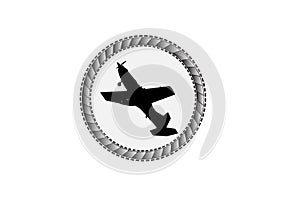 The Airplane Illustration Logo