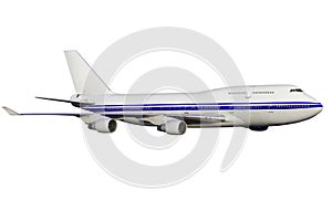 Airplane isolated on white background.