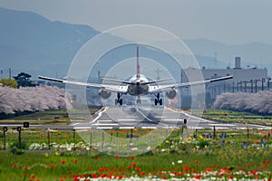 airplane landing in the airport line, snapshot aesthetic