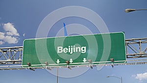 Airplane Landing Beijing