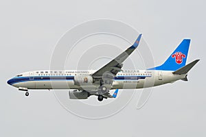 Airplane landing at Saigon Airport SGN