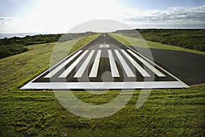 Airplane landing strip.