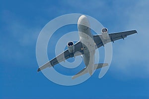 Airplane lifting off