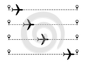 Airplane line path set