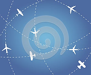 Airplane line path vector