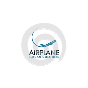 Airplane Logo designs template isolated on white background