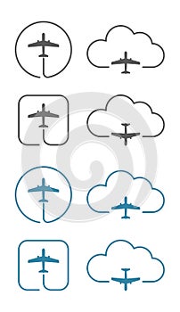 Airplane logo icon