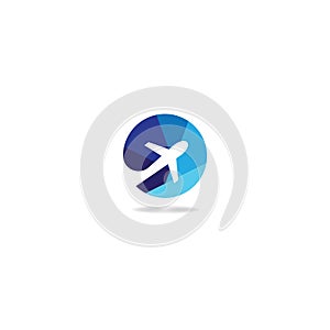 Airplane logo templat vector