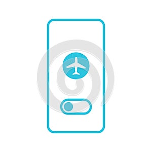 Airplane Mode, Digital Off Switch, Isolated on white background